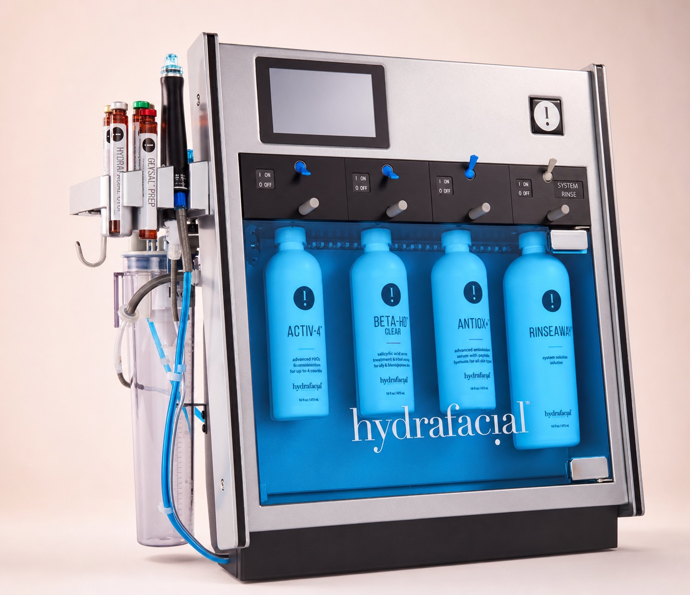 HydraFacial MD treatment system used for multi-step facial care